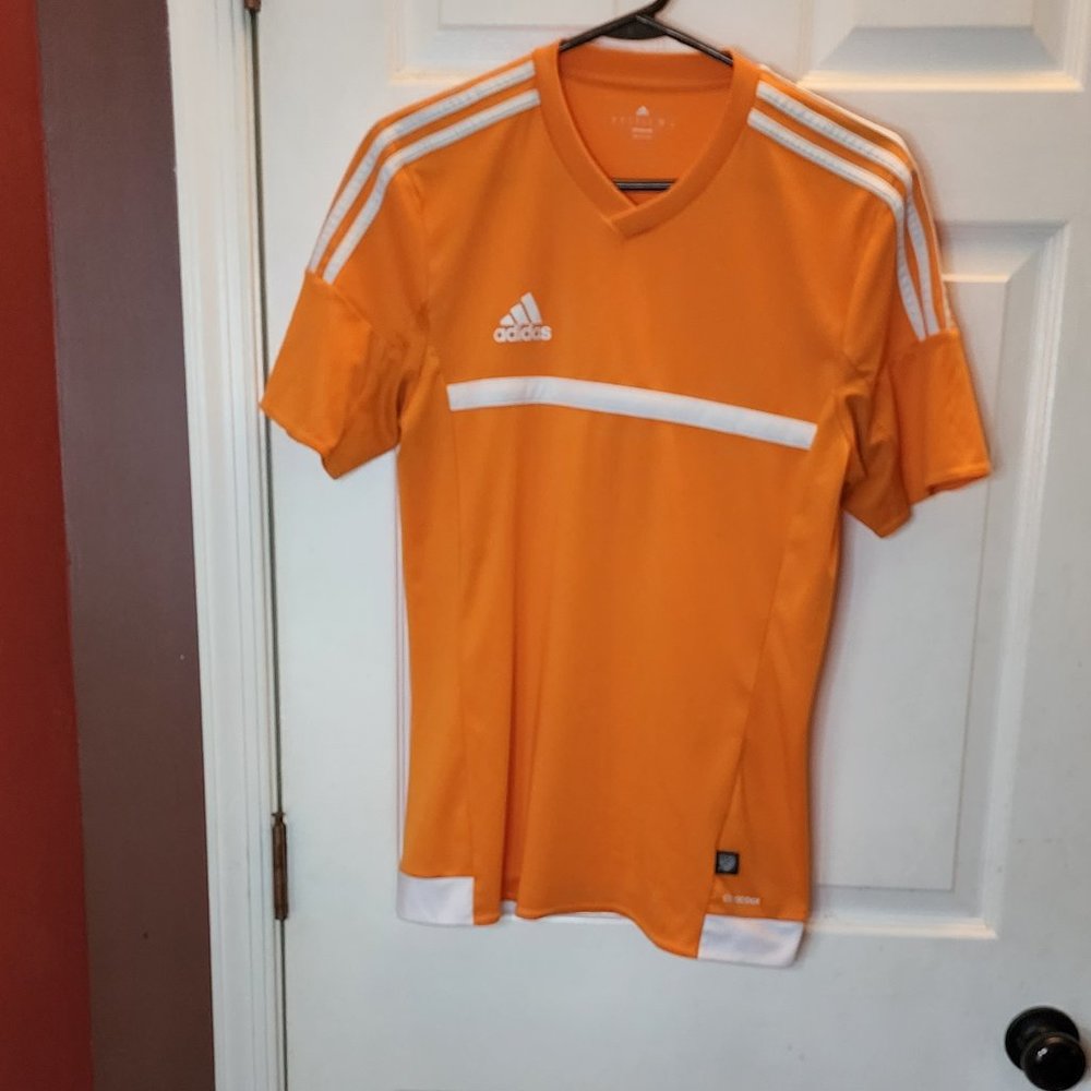 adidas climacool t-shirt orange running size small